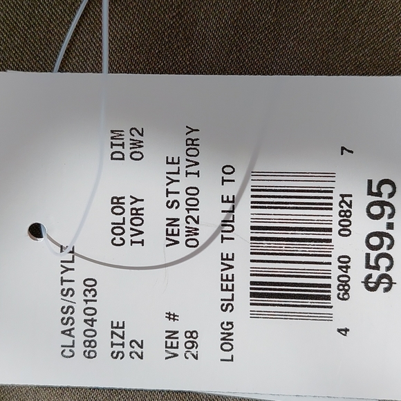 Long sleeve sheer modesty top - Picture 3 of 3